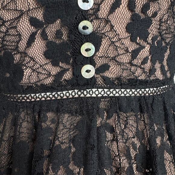 Mia Joy Fairy Goth Black Lace Tiered Ruffle Dress Size Small - Picture 6 of 16